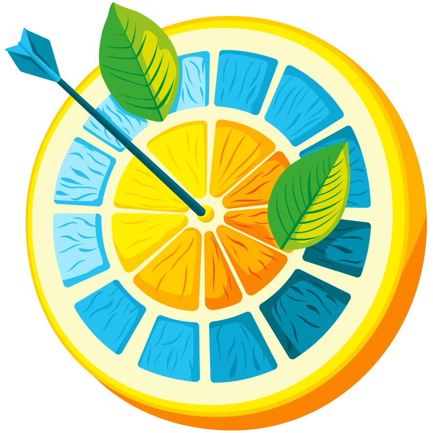 Immagine di un mezzo limone come bersaglio